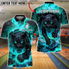 BlueJose Bowling And Pins Black Panther Lava Flame Customized Name, Team Name 3D Shirt (4 Colors)