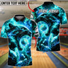 BlueJose Bowling Black Panther Neon Lightning Galaxy Customized Name, Team Name 3D Shirt (4 Colors)