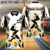 BlueJose Bowling And Pins Luxury Smoke Pattern Customized Name, Team Name 3D Shirt (6 Colors)