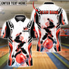 BlueJose Bowling And Pins Luxury Smoke Pattern Customized Name, Team Name 3D Shirt (6 Colors)