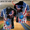 BlueJose Bowling USA Blue Strike Explosion Personalized Shirt (2 Colors)