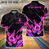 BlueJose Bowling And Pins Premium Crown Version 2 Customized Name 3D Shirt ( 6 Colors)