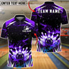 BlueJose Bowling & Pins Lightning Strike Energy Customized Name, Team Name 3D Shirt (6 Colors)