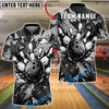 BlueJose Bowling And Pins Burst Geometric Customized Name, Team Name 3D Shirt (6 Colors)