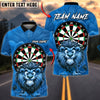 BlueJose Darts Lion Dartboard Cartoon Cute Animal Multicolor Options Personalized Name Shirt (4 Colors)
