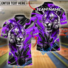 BlueJose Bowling And Pins Tiger Power Blast Customized Name, Team Name 3D Shirt (4 Colors)