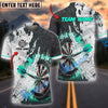 BlueJose Darts Black Digital Circuit Pattern Multicolor Options Personalized Name Pocket Shirt (4 Colors)