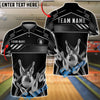 BlueJose Bowling And Pins Crown Gold Luxury Geometric Sport Style Customized Name, Team Name 3D Shirt (6 Colors)