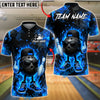 BlueJose Bowling And Pins Funny Ball Fire Streetwear Cartoon Style Customized Name, Team Name 3D Shirt (4 Colors)