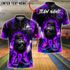 BlueJose Bowling And Pins Funny Ball Fire Streetwear Cartoon Style Customized Name, Team Name 3D Shirt (4 Colors)