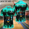 BlueJose Bowling And Pins Funny Ball King Flame Crown Customized Name 3D Shirt (4 Colors)