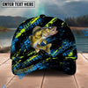 BlueJose Fishing Neon Splash Angler Hat Personalized Name Classic 3D Cap Personalized Cap (13 Breeds)