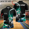 BlueJose Bowling And Pins Modern Abstract Heart Curve Minimalist Style Customized Name, Team Name 3D Shirt (4 Colors)