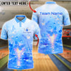 BlueJose Bowling And Pins Butterfly Dream Pastel Fantasy Glow Design Customized Name, Team Name 3D Shirt (4 Colors)