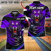 BlueJose Bowling And Pins Fierce Tiger Strike Ball Power Claw Graphic Customized Name, Team Name 3D Shirt (6 Colors)