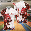 BlueJose Bowling And Pins Wolf Fierce Ice Animal Graphic Customized Name, Team Name 3D Shirt (4 Colors)
