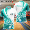 BlueJose Bowling And Pins Ribbon Awareness Swirl Design Customized Name, Team Name 3D Shirt (4 Colors)
