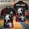 BlueJose Bowling & Pins Pitbull Strike Power Splash Customized Name, Team Name 3D Shirt (4 Colors)