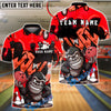 BlueJose Bowling & Pins Gorilla Street Graffiti Customized Name, Team Name 3D Shirt (4 Colors)