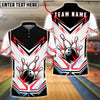 BlueJose Bowling And Pins White Energy Ball Design Customized Name, Team Name 3D Shirt (4 Colors)