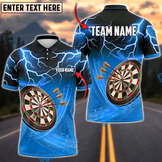 BlueJose Darts Lightning Dartboard Bullseye Personalized Name, Team Name Unisex Shirt (6 Colors)