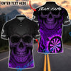 BlueJose Darts Skull Dartboard Fire Gradient Tribal Pattern Multicolor Options Personalized Name Shirt (4 Colors)