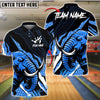 BlueJose Bowling Angry Elephant Claw Slash Pattern Customized Name, Team Name 3D Shirt (4 Colors)