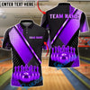 BlueJose Bowling And Pin Geometric Gold Black Pattern with Realistic Bowling Ball 3D Design Customized Name, Team Name 3D Shirt (6 Colors)