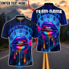 BlueJose Darts Neon Lips Rainbow Drip Personalized Name, Team Name Unisex Shirt (4 Colors)