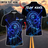 BlueJose Darts Neon Skull Arrows Dartboard Personalized Name, Team Name Unisex Shirt (4 Colors)