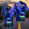 BlueJose Darts Neon Lips Smoke Psychedelic Personalized Name, Team Name Unisex Shirt (4 Colors)