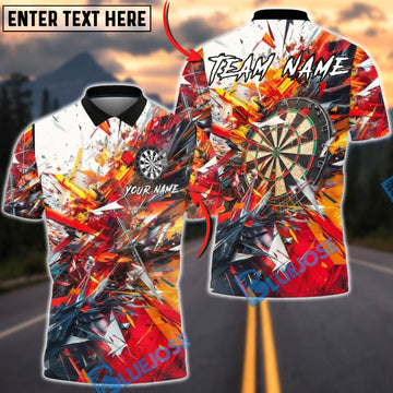 BlueJose Darts Explosive Dartboard Multicolor Options Personalized Name Shirt (4 Colors)