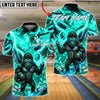 BlueJose Bowling Gorilla Lightning Strike Customized Name, Team Name 3D Shirt (4 Colors)