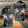 BlueJose Bowling Cobra Snake Skin Lightning Customized Name, Team Name 3D Shirt (4 Colors)