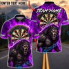 BlueJose Darts Wolf Lightning Multicolor Options Personalized Name Shirt (4 Colors)