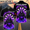 BlueJose Darts Grim Reaper Fire Flame Multicolor Options Personalized Name Shirt (4 Colors)