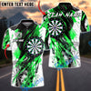 BlueJose Darts Black Abstract Dartboard Splash Customized Name, Team Name 3D Shirt (4 Colors)