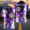 BlueJose Darts Black Abstract Dartboard Splash Customized Name, Team Name 3D Shirt (4 Colors)
