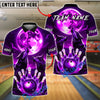 BlueJose Bowling And Pins Howling Wolves Moon Customized Name, Team Name 3D Shirt (4 Colors)