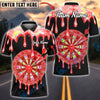 BlueJose Darts Rainbow Melt Dripping Dartboard Multicolor Options Personalized Name Shirt (6 Colors)