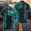 BlueJose Darts Tribal Maori Dragon Multicolor Options Personalized Name Shirt (6 Colors)