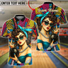 BlueJose Bowling Retro Pin-Up Girl Customized Name, Team Name 3D Shirt (4 Colors)