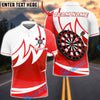BlueJose Darts Fire Modern Style Dartboard Multicolor Options Personalized Name Shirt (4 Colors)