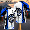 BlueJose Darts Geometric Stripe Dartboard Personalized Name, Team Name Unisex Shirt (4 Colors)