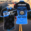 BlueJose Darts Beer Skull Black Gold Dartboard Pattern Throw Play Darts Slogan Personalized Name, Team Name Unisex Shirt (6 Colors)