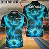 BlueJose Bowling And Pins Phoenix Firebird Strike Customized Name, Team Name 3D Shirt (4 Colors)