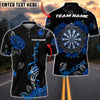 BlueJose Darts Skeleton Rose Shirt Dark Floral Theme Personalized Name, Team Name Unisex Shirt (4 Colors)