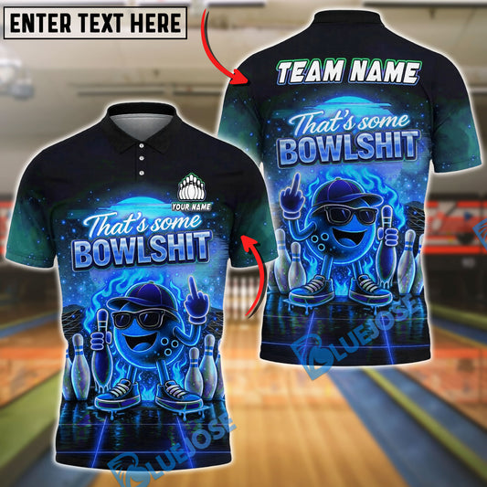 BlueJose Bowling And Pins Funny Flaming Neon Retro Sunset Graphic Customized Name, Team Name 3D Shirt (4 Colors)