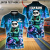 BlueJose Bowling And Pins Cyberpunk Panda Neon Street Style Customized Name, Team Name 3D Shirt (4 Colors)