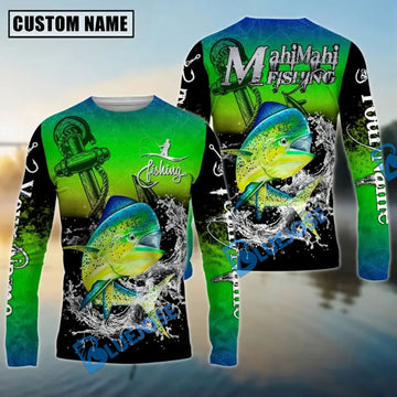 Bluejose Mahi Mahi Fishing Anchor Design Custom Name & Team Name 3D Shirts